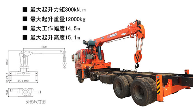 石煤QYS-12ⅢC四代直臂起重機(jī)參數(shù)介紹